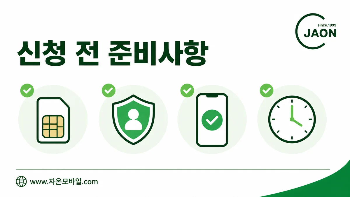 알뜰폰 신청 전 유심 본인확인 단말기 접수시간 준비사항